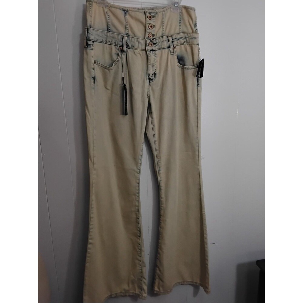 Fashion Nova Chiara Corset Stretch Flared Jeans Size 13
